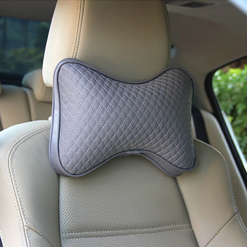 

One Pair Luxury Linen Material Car Headrest Pillow Unisex Breathable Auto Neck Rest Headrest Cushion Pillows 4 Seasons Universal