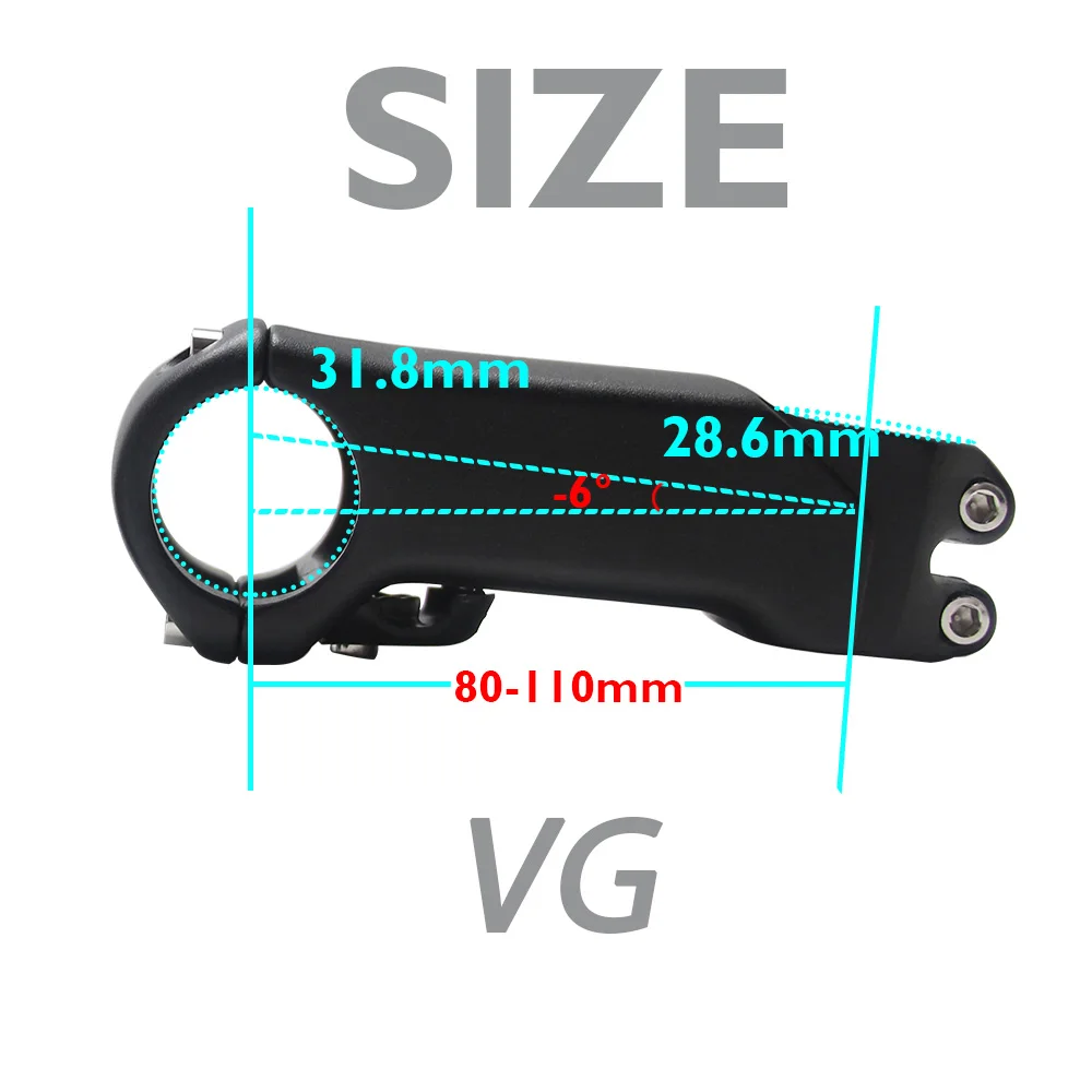 VG/SL7  Aluminum Alloy 6Degree Bike Stem 90-110mm Bicycle Computer Stand SL7 Gasket and Cover Cycing Parts