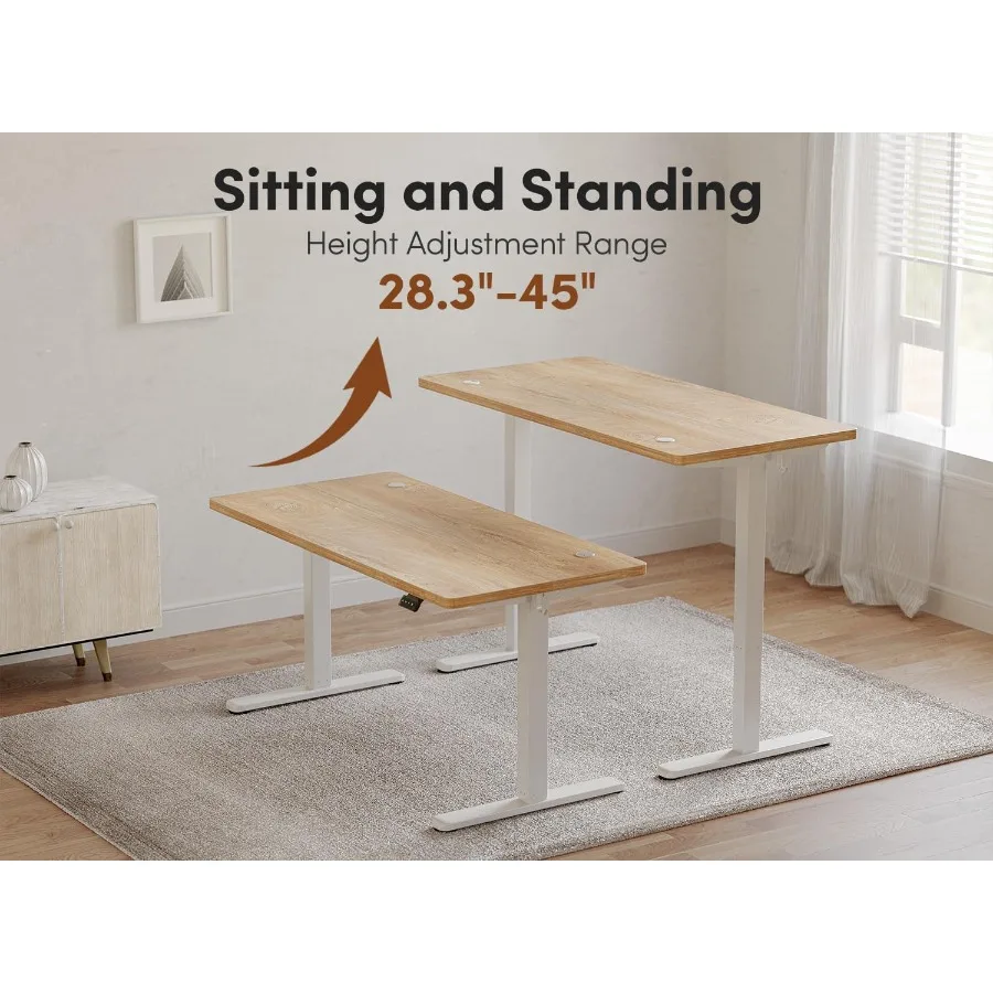 40 x 24 Inches Electric Height Adjustable Standing Desk for Home Office and Workspaces SitStand Up Computer Desk with Splice Bo