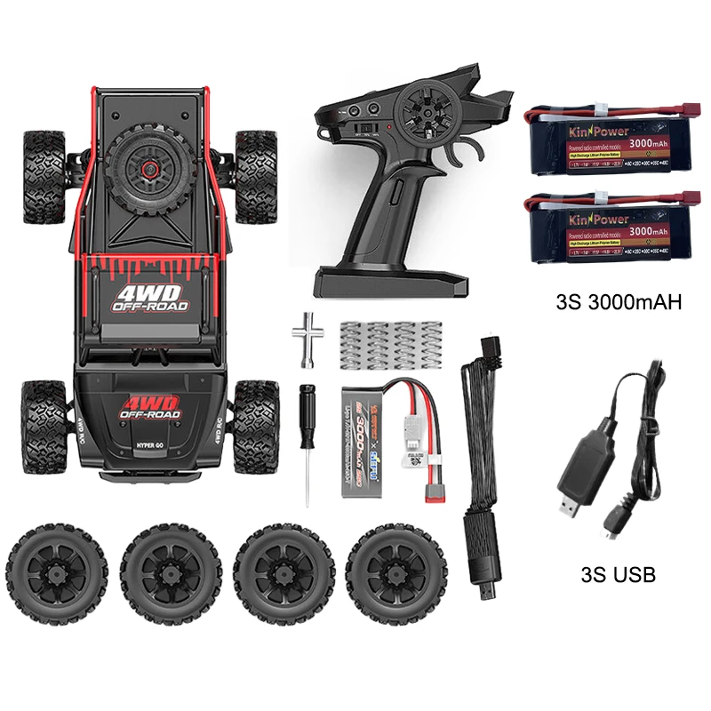 MJX HYPER GO 14209 V3.0 1/14 RC auto borstelloze 2.4G afstandsbediening 75 km/u 4WD hoge snelheid off-road racen RC vrachtwagen hobby elektrisch speelgoed jongen cadeau - afbeelding 1