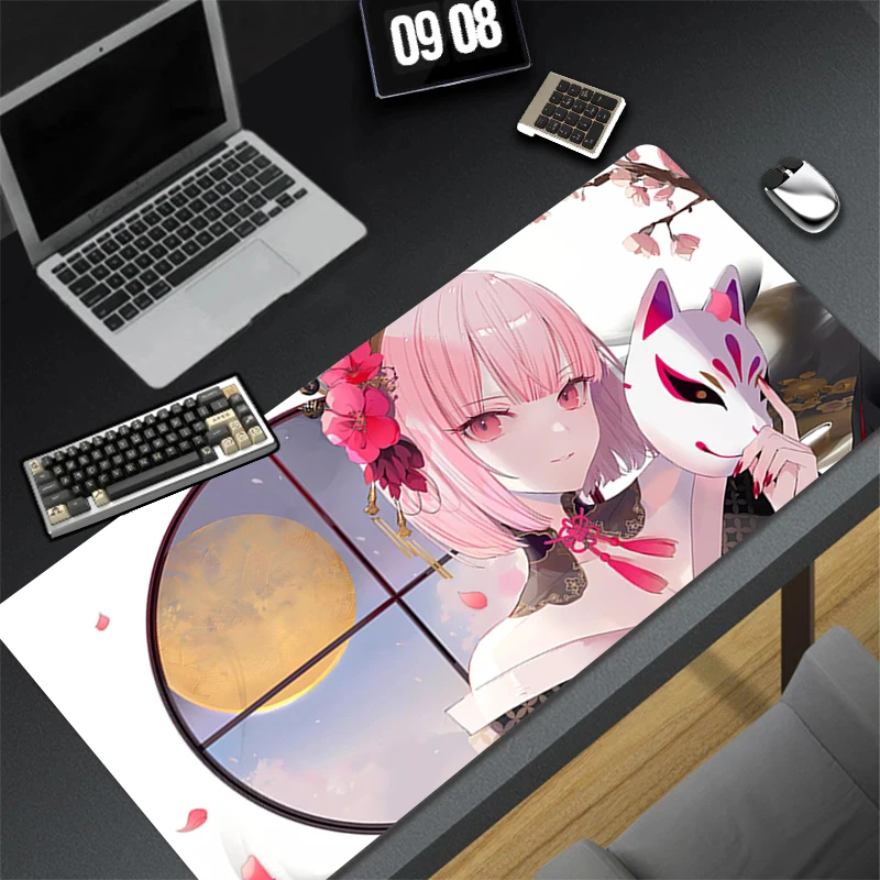 

Design Gaming Mouse Pad Anti-Slip Rubber Base Extended Desk Mat Hololive Mori Calliope For Gamer Computer Accessories Mousepad