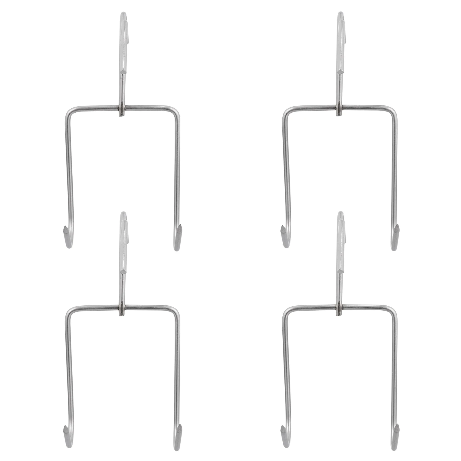 

4pcs Row Hooks Stainless Steel Meat Hanging Drying BBQ Home Thick Grilling Hook Set Long Term Stainless Steel Hooks Use