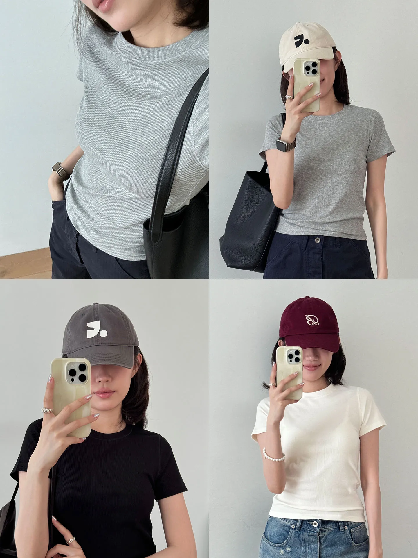 

Slim Fit Women's T-shirt round Neck Short Sleeve Elastic Shoulder Fish Buy Buy Early Versatile Cotton Blend Short Length