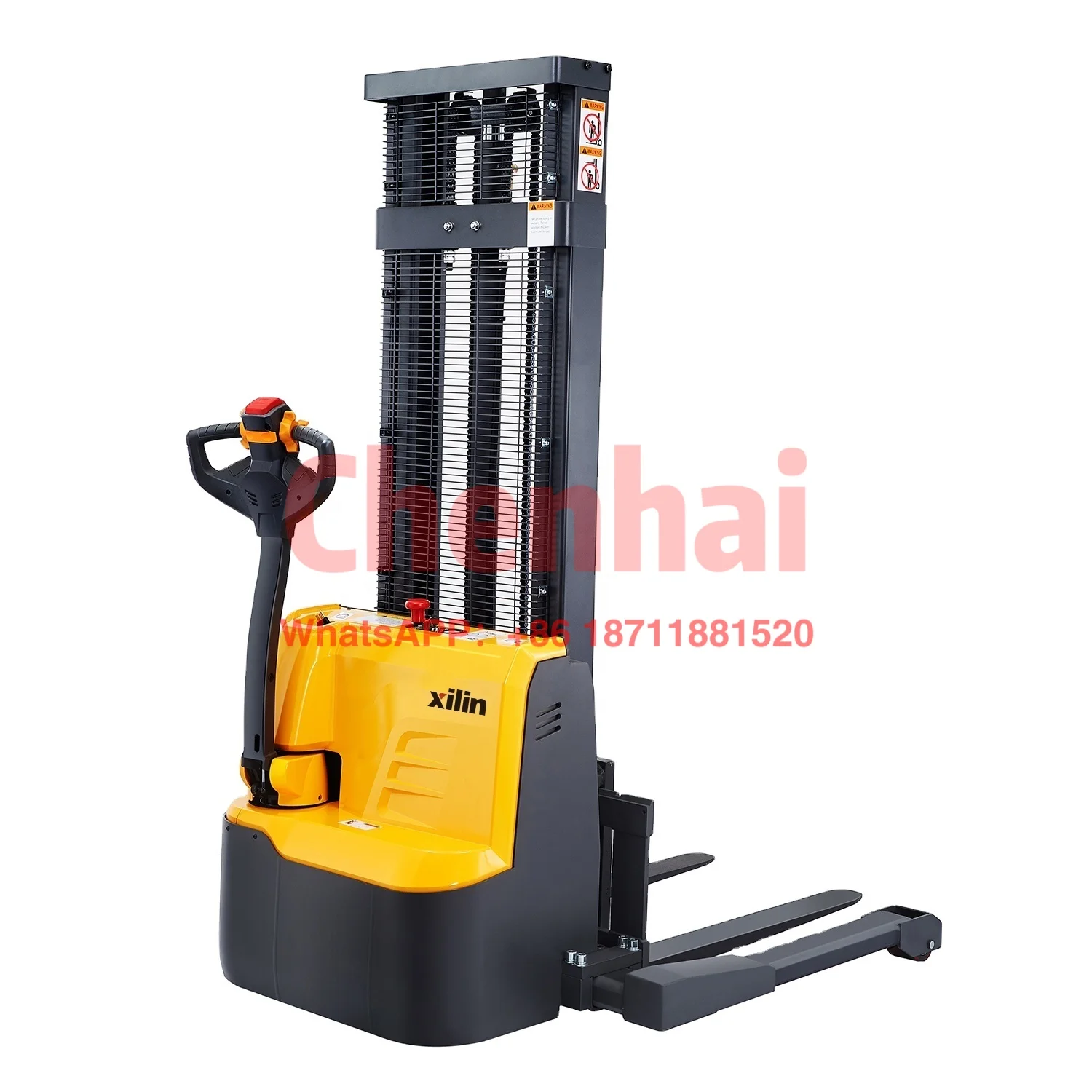 Xilin Stacker 1.6m 2.5m 3m 1000kg 1200kg1500kg Load Hydraulic Walkie Electric Straddle Stacker Forklift