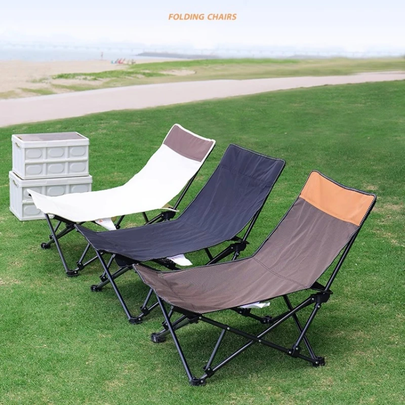 

Outdoor Folding Chair Portable Ultra-light Chair Camping Beach Chair Office Lunch Break Reclining Sillas De Playa Furniture