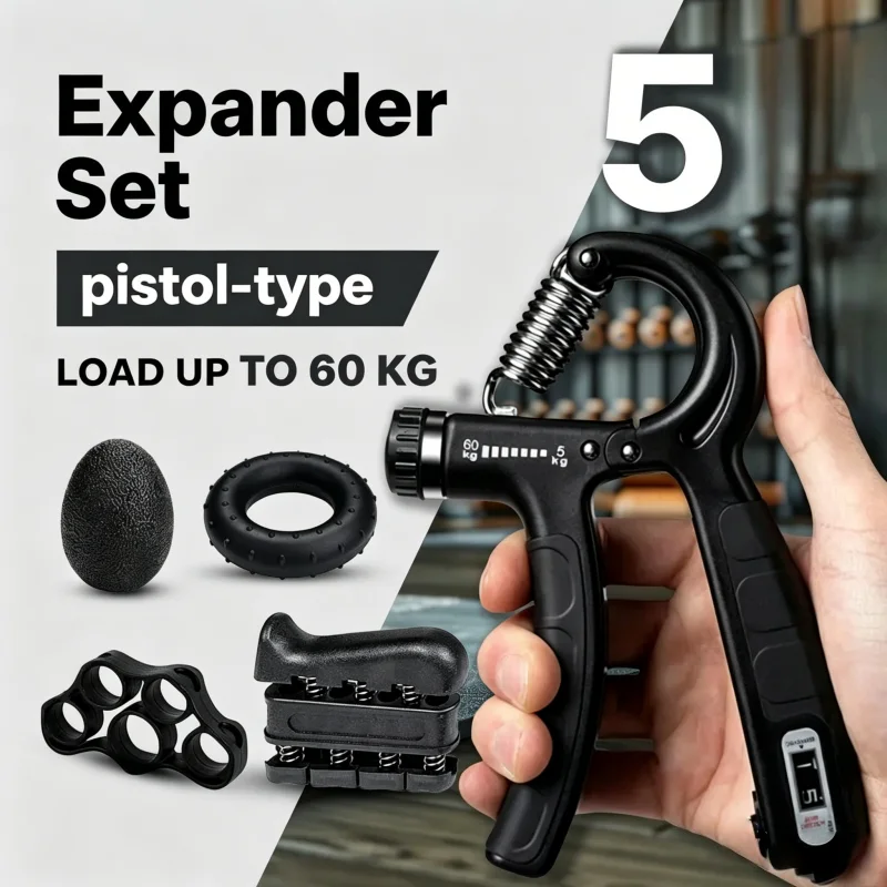 Hand Grip Strengthener Resistance Band Set Adjustable Finger Expander Massager Muscle Workout Wrist Rehabilitation Gym Equipment