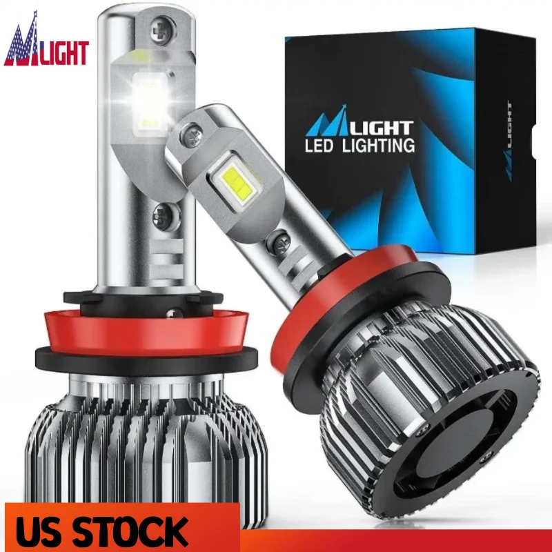 Nilight - 2pcs LED Headlight Bulbs Removable Lights for Jeep SUV 30W Super Bright Car Headlamp H11 H8 H9 Toyota Accessories