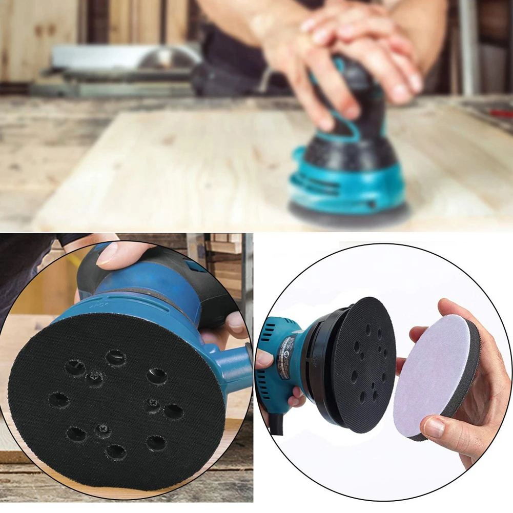 5 Inch 8 Hole Sanding-Pad For-Makita 743081-8 BO5030 BO5031 BO5041 PU 125mm Sander Pad Round Hook And Loop Abrasives Power Tools