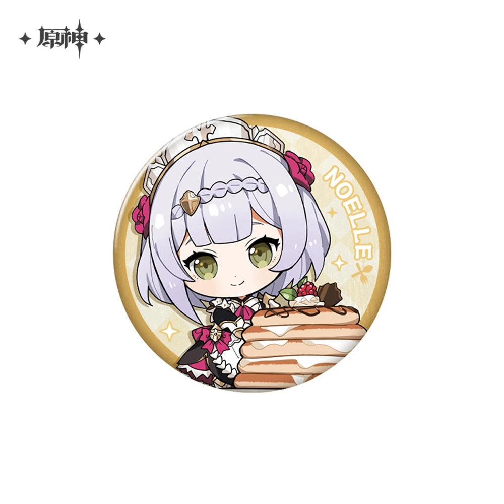 Game Genshin Impact Sucrose Bennett Kaedehara Kazuha Tartaglia Noelle Xiao Zhongli Cosplay Badge Pin SPTE Tinplate Brooch Prop ﻿