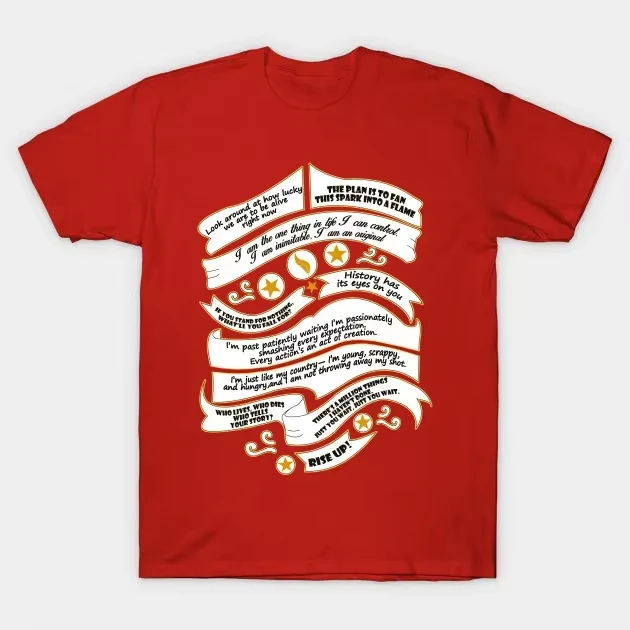 2026 Hamilton Musical Quote T-Shirt Cotton O-Neck Summer Short Sleeve Casual Mens T-shirt