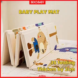 Thick Foldable Baby Play Mat with Non-Toxic Foam Interlocking Tiles for Crawling and Tummy Time,Floor Mat for Infants