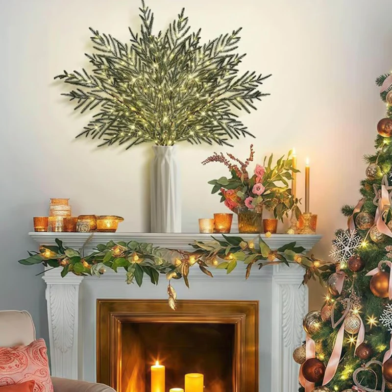 Pre-Lit Pine Stems,…