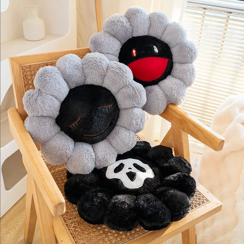 40x40 سنتيمتر الشر عباد الشمس رمي وسادة محشوة الظلام الهيكل العظمي أفخم وسادة مقعد لينة الديكور بلوشي ل أريكة كرسي هدية #3