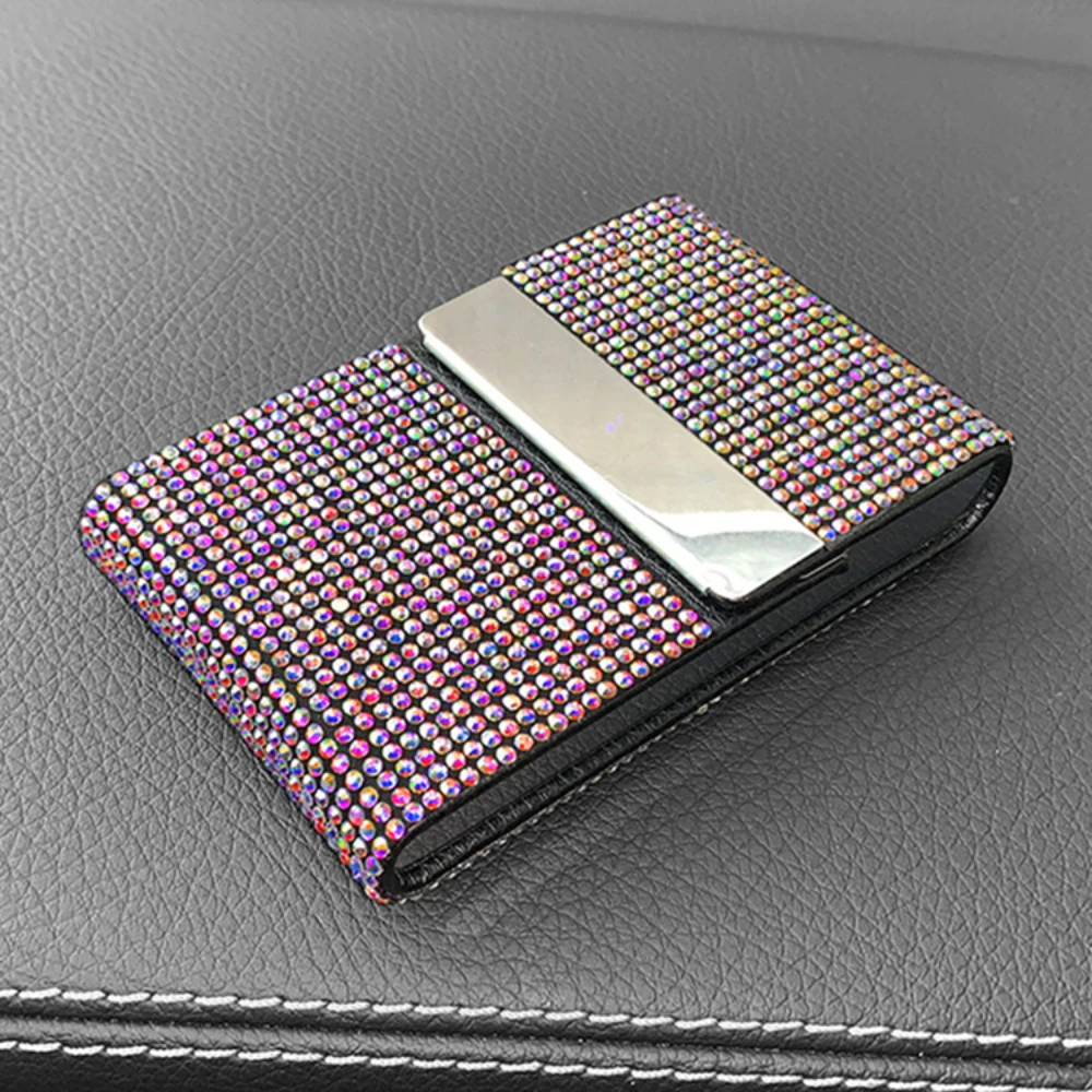 

Diamond Driver License Card Holder for Car Driving License Credit Card Storage Interior Flip Ladies Girls Car Bling Accessories