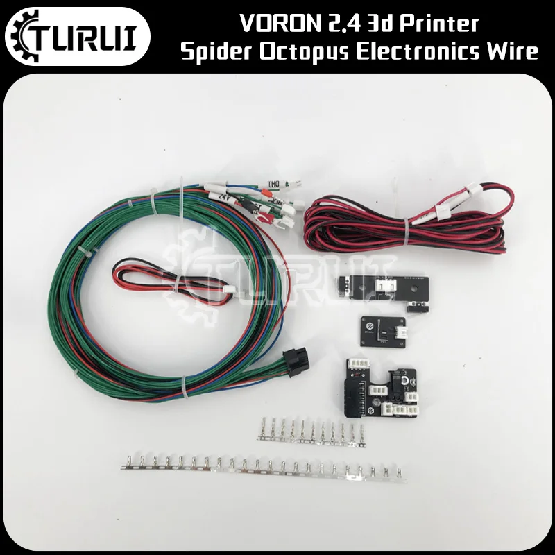 

TURUI Voron 2,4 провода Trident Hark послегорелка Ab Pcb Kit с Ptfe жгутом кабеля набор 2 4