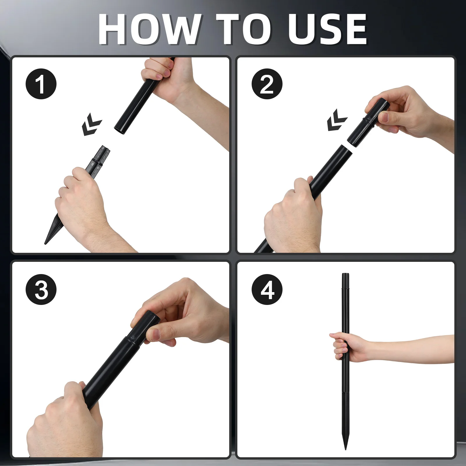 8 ensembles d'accessoires d'éclairage de jardin, piquets de lumière solaire avec Tubes d'extension, Kit complet pour passerelle, lumières solaires décoratives d'extérieur