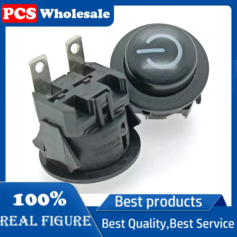 Push button switch High temperature resistant round power button switch KAN-L7 self-locking 16A250V copper pin silver point