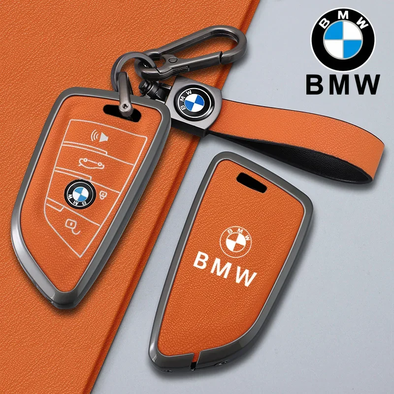 for BMW X1 X3 X5 X6 X7 1/3/5/6/7 Series G20 G30 G32 G11 F15 F16 F20 Z4 F48 F39 G01 G02 G07 New Alloy Car Remote Key Case Cover