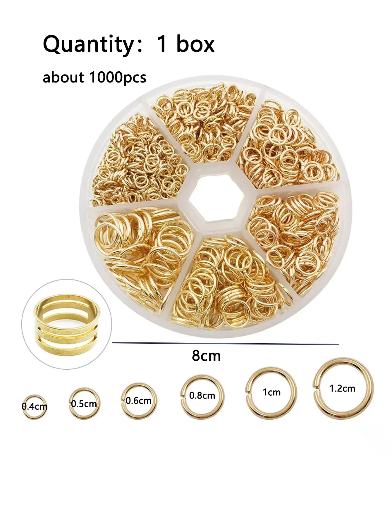Campuran 6 Ukuran Cincin Lompa - Jump Ring Assorted ulasan dan harga