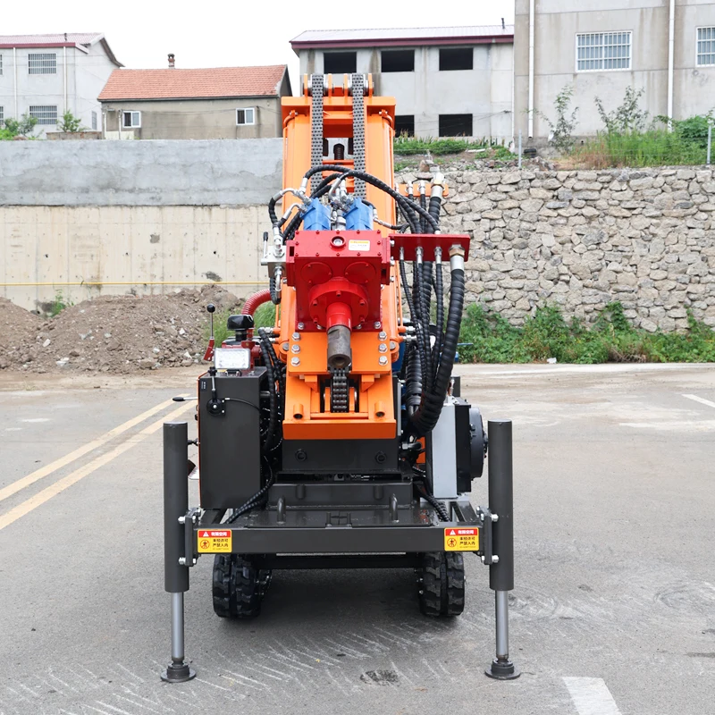 Customized Wheel Mounted Diesel Rotary Rig 200M Portable Hydraulic High Torque Water Well Drilling Rig