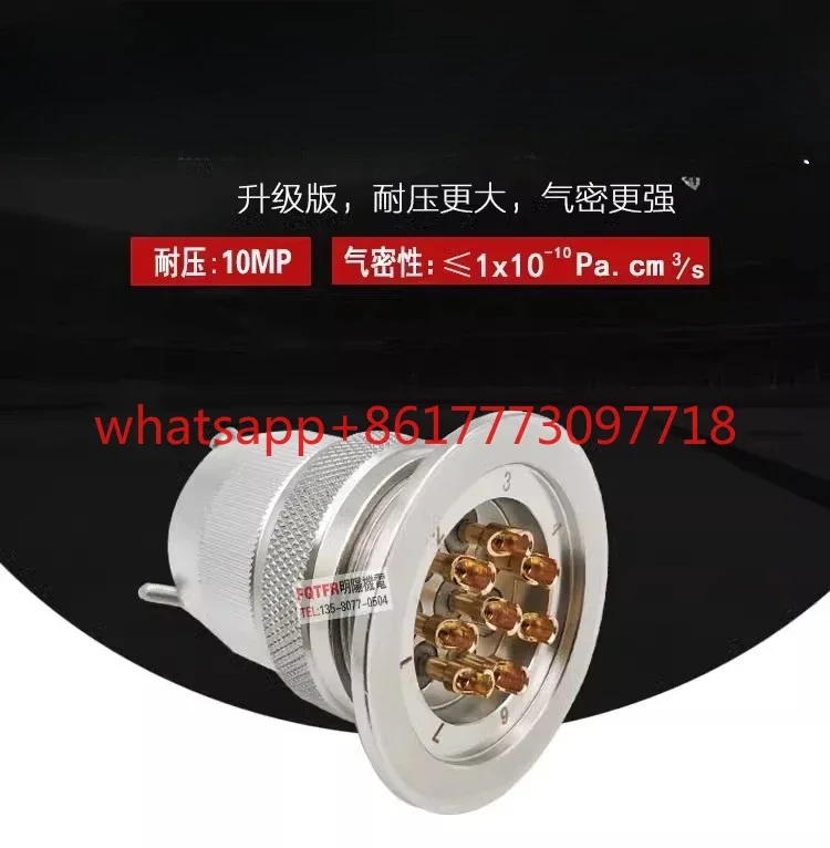 

304 stainless steel air plug KF16/25/40 connector vacuum hermetic glass sintered feedthrough installation