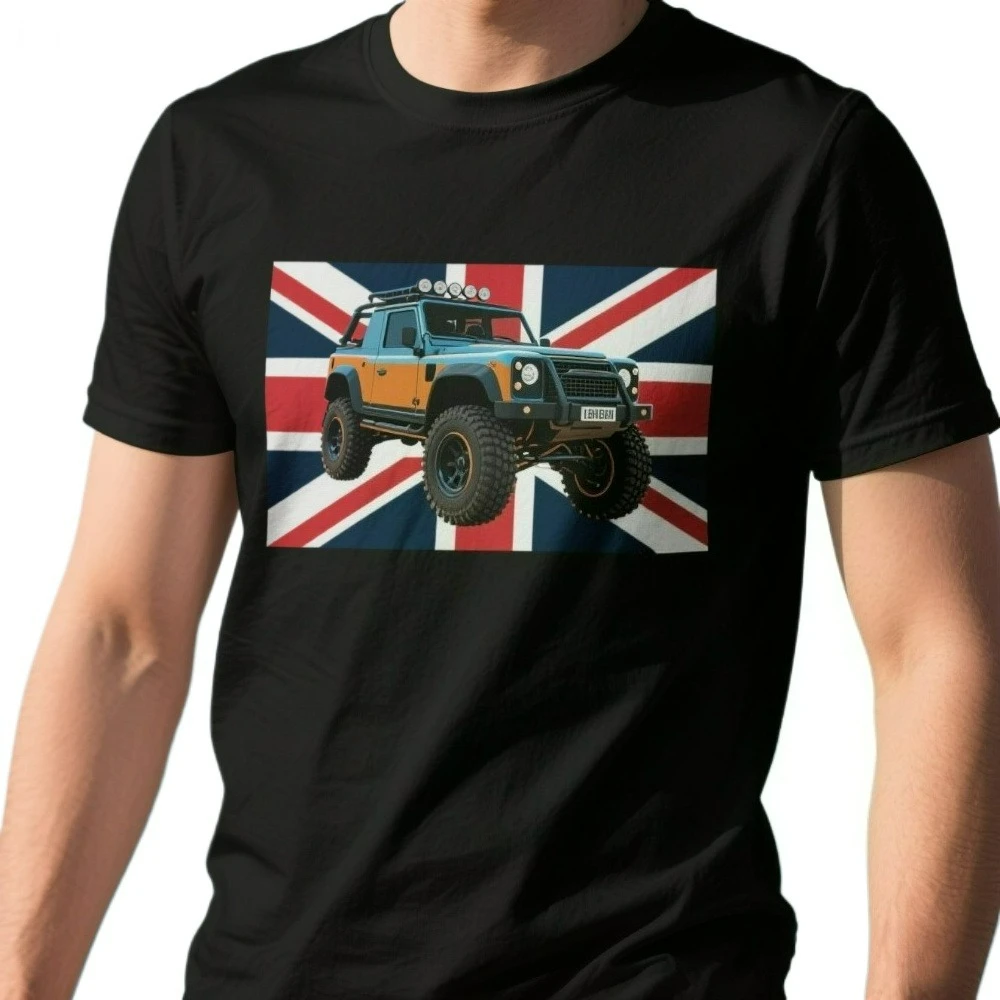 British 4x4 Drive Off-Road Defender T-Shirt. Summer Cotton Short Sleeve O-Neck Mens T Shirt New S-3XL