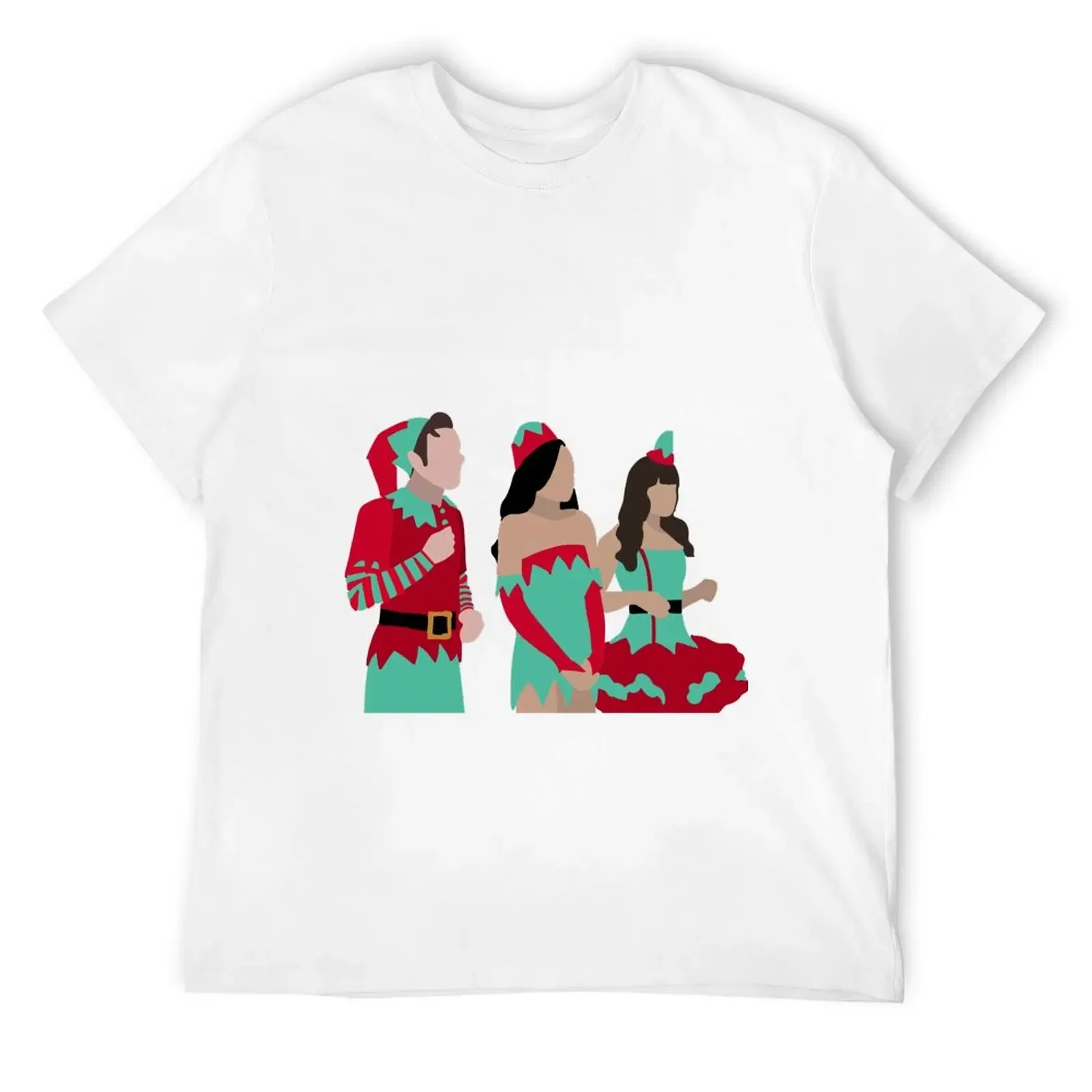 Glee Previously Unaired Christmas Elves Scene T-Shirt Short sleeve tee sublime oversized t shirts for men