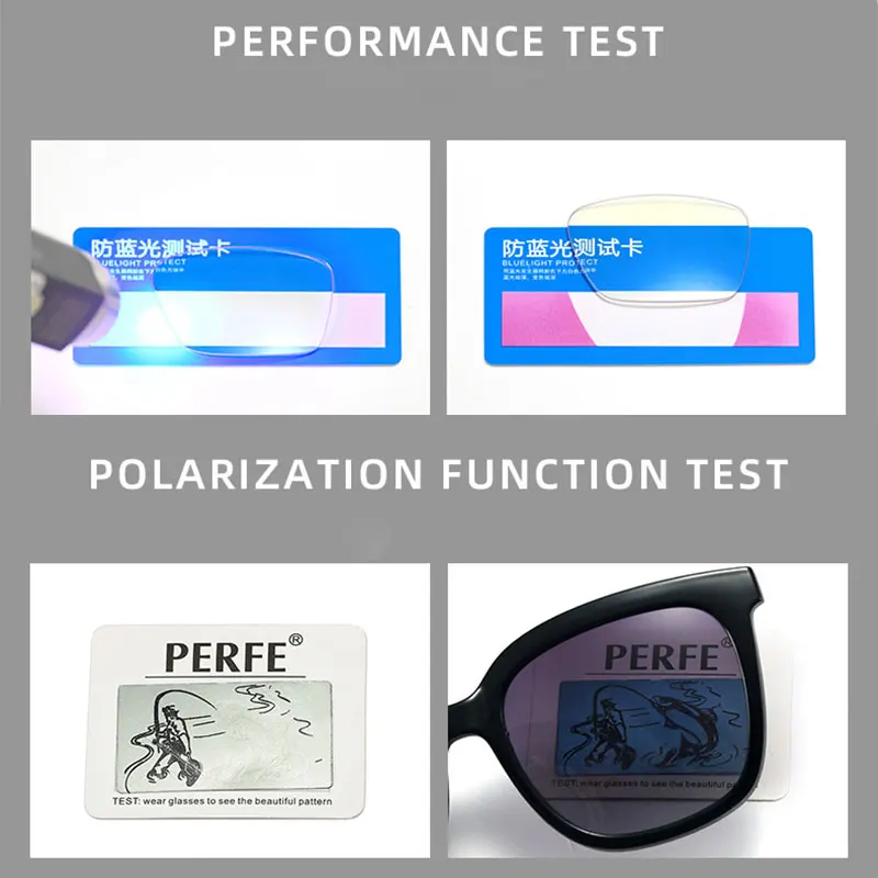 48341 Square Anti Blue Light Glasses Frames Polarized Sunglasses With Magnetic Clip Men Women Fashion Computer Eyeglasses