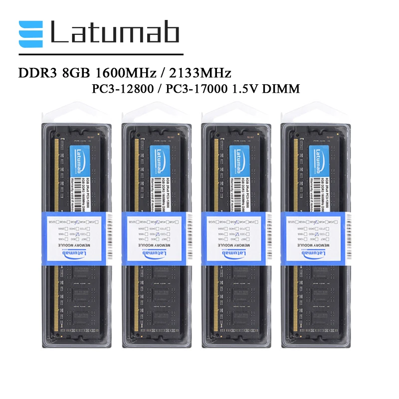 Memória RAM DDR3, Memória de PC para Intel AMD, 8GB, 1600, 1866, 2133, 2400 MHz, PC3-12800, 17000, 19200, 240PIN, DIMM 1.5V