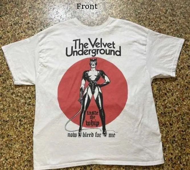 Hip-Hop-Mode Oversize Neues Print-T-Shirt Legende Rockband The Velvet Underground Poster-Print T-Shirt Punk Casual Streetwear – Detail 2