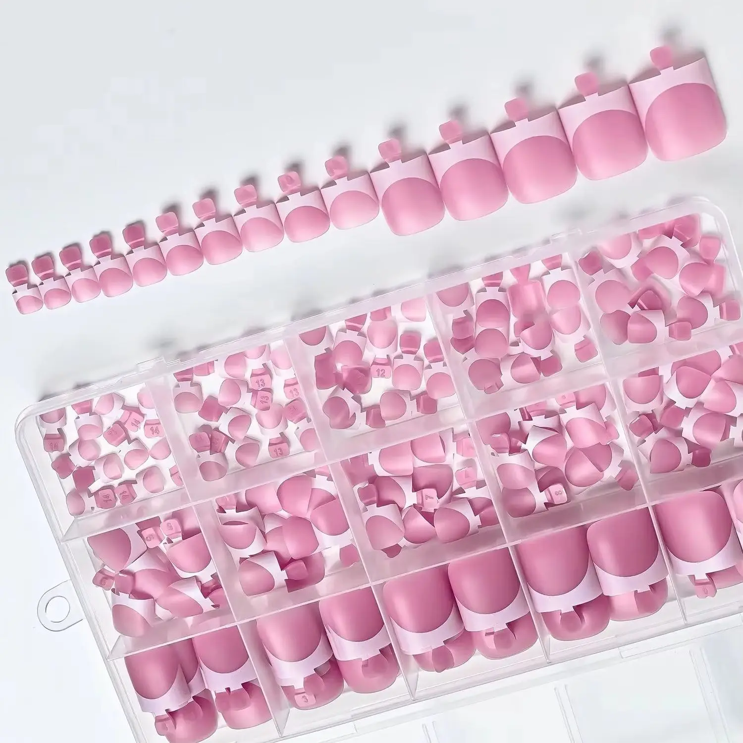 150Pcs Short Square French Fake Toenails Nude/Pink/Clear Full Cover False Toe Nails for Women Summer Wearable Press on Toenails