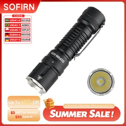 Sofirn SC33 XHP70.3 HI LED 21700 Rechargeable Tactical Flashlight 5200lm USB C with Tail E-switch Outdoor Light