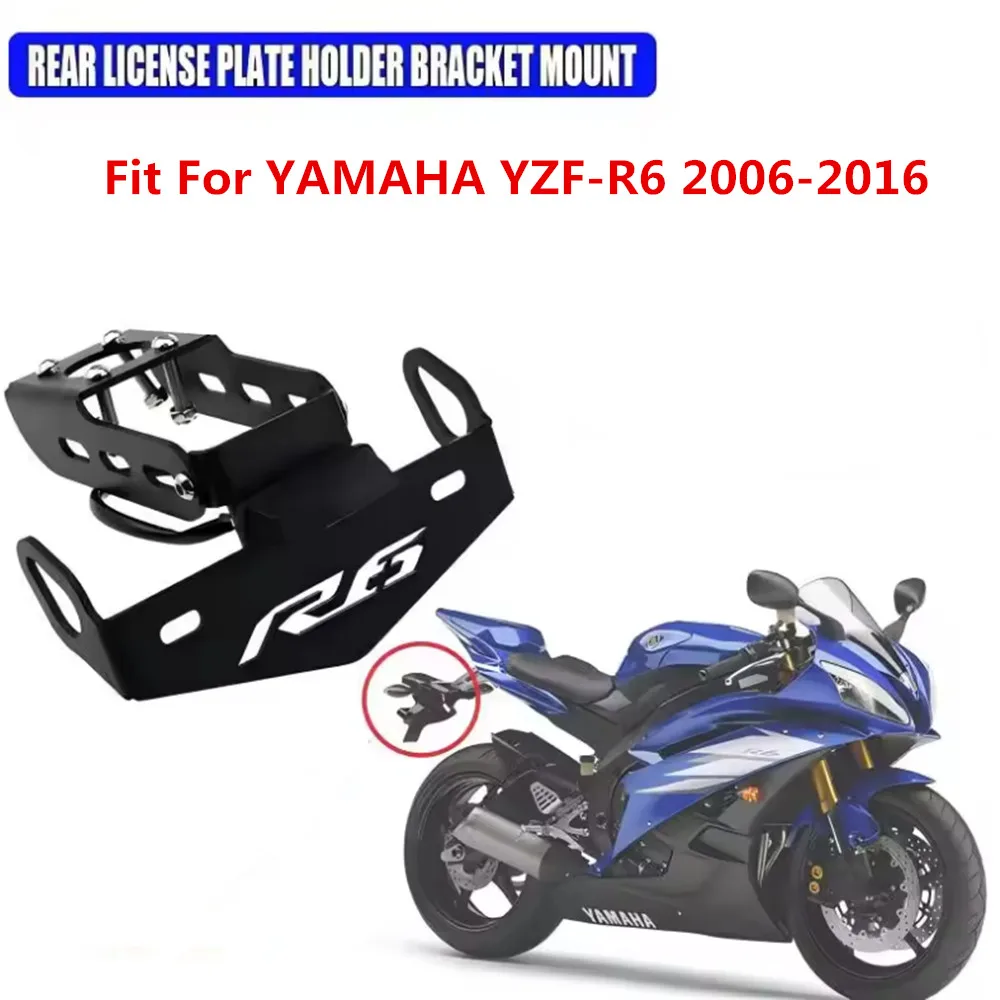 Motorcycle License Plate Bracket Holder for Yamaha R6 YZF-R6 YZFR6 2006-2016 Moto Tail Tidy Frame Bracket Rear Fender Eliminator