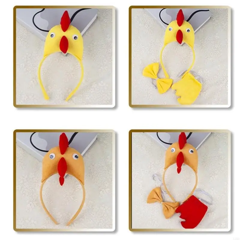 N5ke Dậu kéo sợi tóc Phục sinh Gà Găng tay Bowtie Găng tay Bộ trang phục Gà