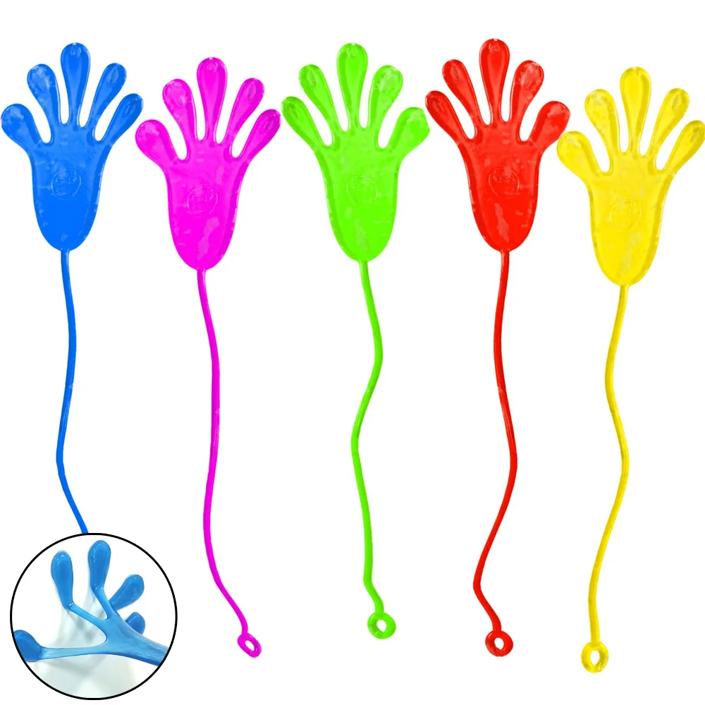 Elastic Stretchy Sticky Wall Climbing Palm Toy Hand Grip, Decompression Hand-Shaped Adhesive Toy (Random Color) 1PC