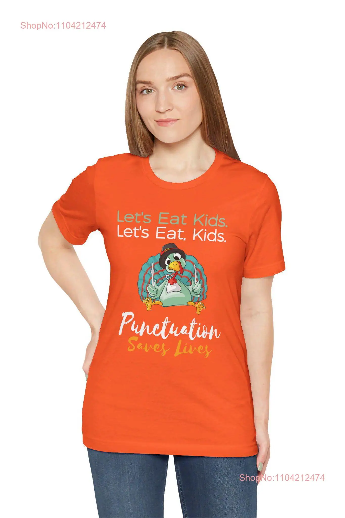 Thanksgiving Punctuation Teacher shirt matters T Funny for new long or short sleeves