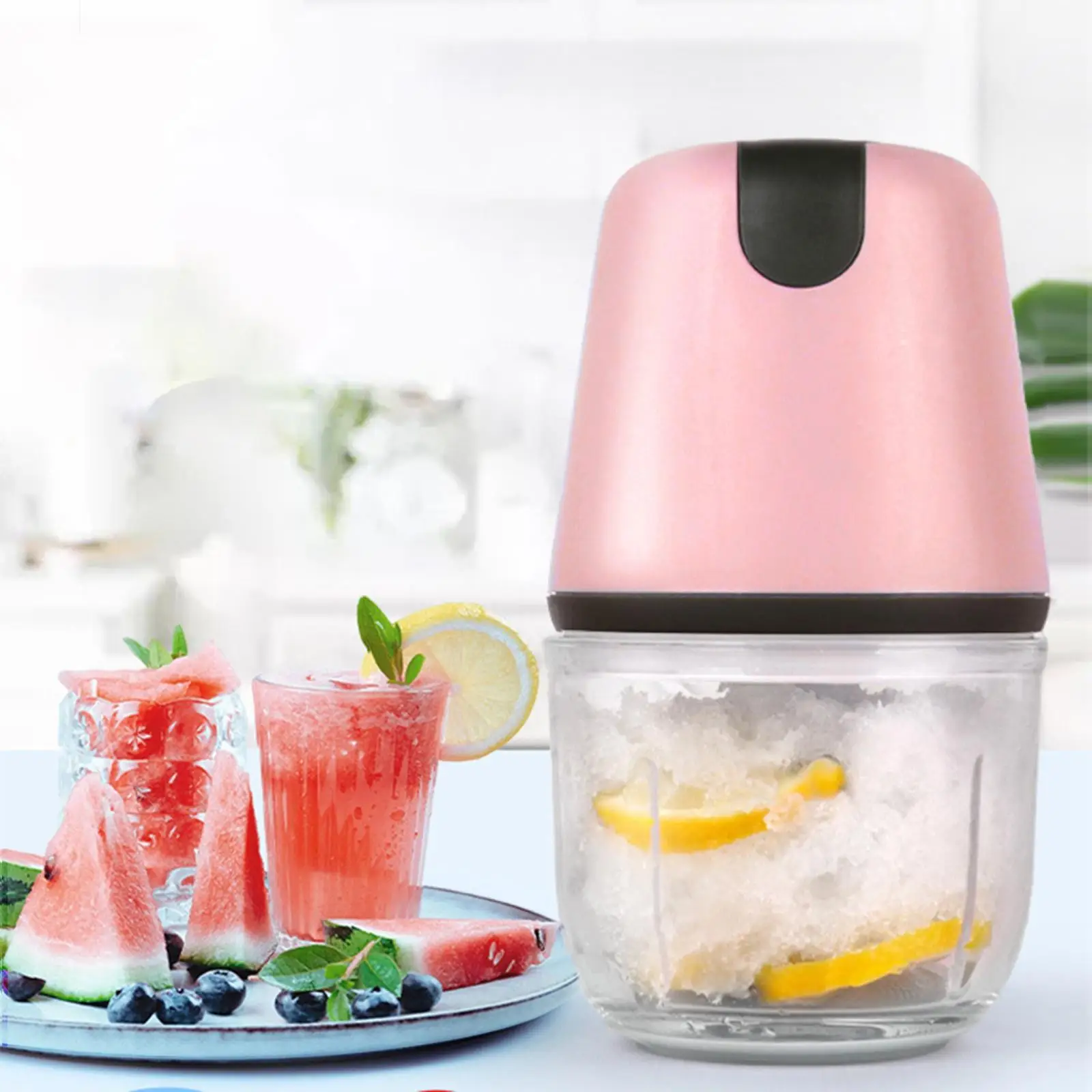 Mini tritaghiaccio elettrico, macchina per cono di neve, macchina per ghiaccio tritato da 300ml, macchina per frantumare il ghiaccio