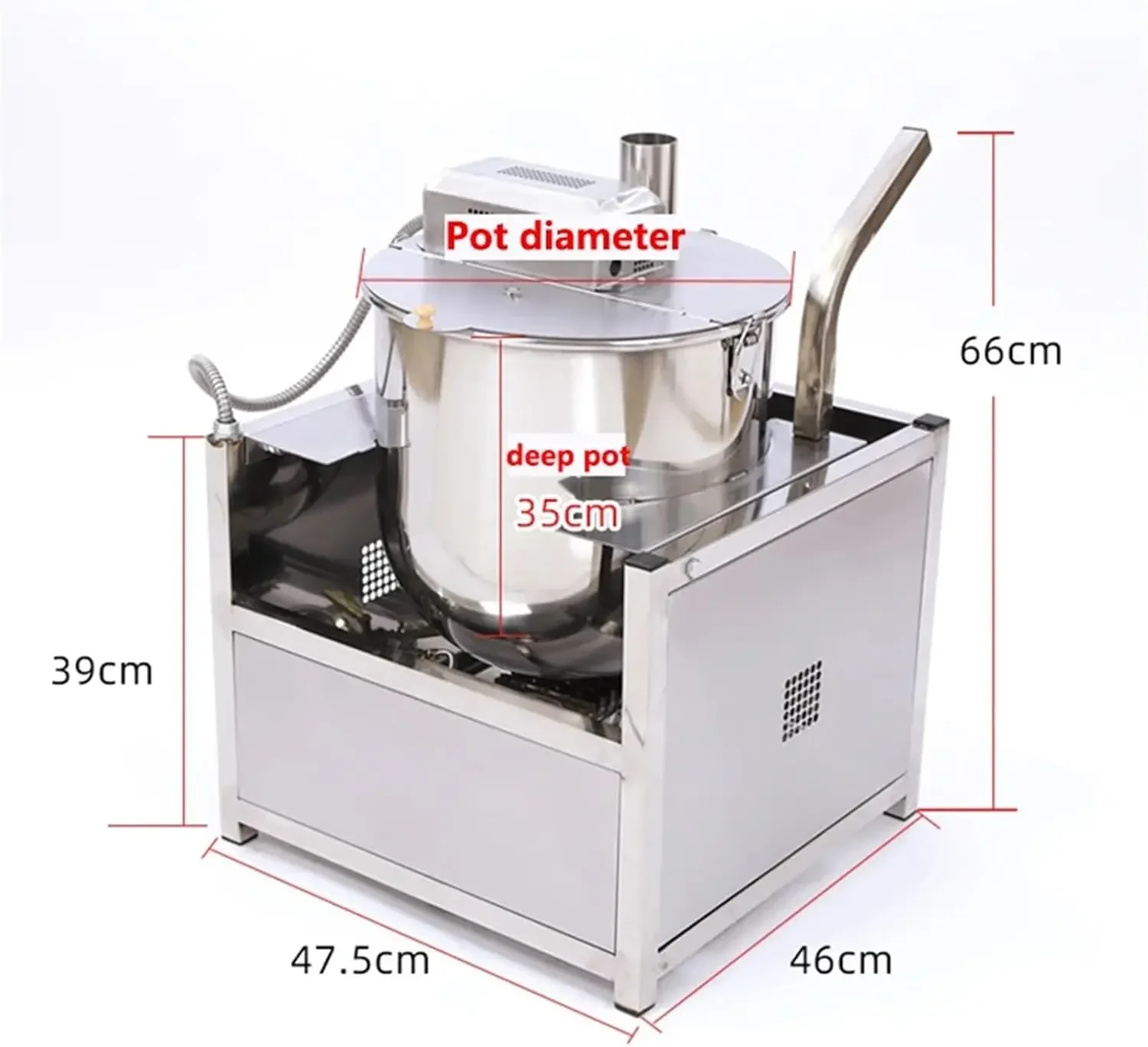 for Wholesale of gas flow stall with large output automatic grain blasting professional gas popcorn machine