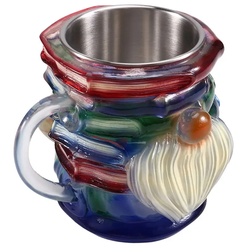 ABKJ-For Book Lovers Gift, Painted Gnome For Book Mug, For Books Stack Coffee Cup, 3D Painted Novelty For Bo