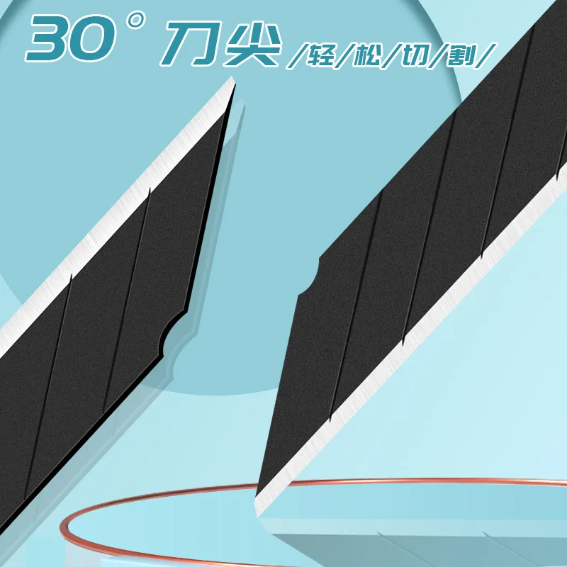 Stationery Utility Knife Metal 30° Small Paper Cutter Self-Locking Design For Unboxing Cut Tool Art Supplies Blade 9MM