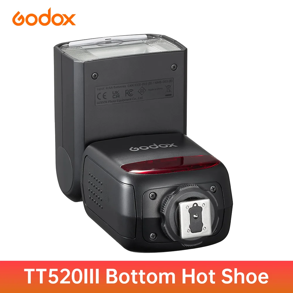 Godox TT520III Camera Flash Speedlite, GN 33 Flash Speedlight with RT-16 Wireless Trigger Transmitter, S1/S2 Optical Sync, PC Sync Port for Canon/Sony/Fujifilm/Nikon/Panasonic/Olympus