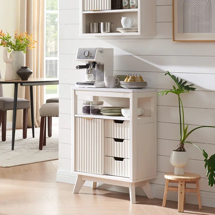 

New custom modern 1 door 3 pumping bathroom floor cabinet sliding groove sliding door design built-in adjustable shelf