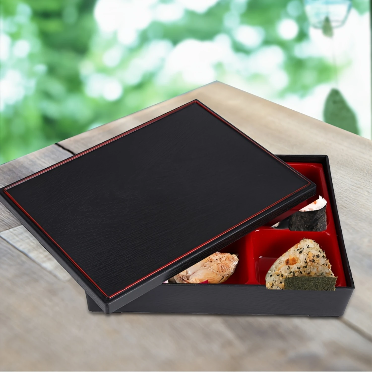 Food  Box, Portable Lunch Boxes Bento Food Container Japanese Style Wood  Box Office Picnic Food  Containers Lunch Box, With The