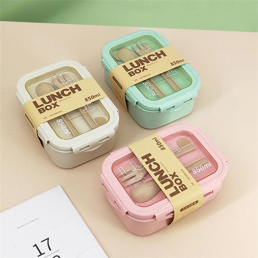 1/3/5PCS Wheat Straw Lunch Box Healthy BPA Free Bento Boxes Microwave Dinnerware Food Storage Container Soup Cup Lunch Box for