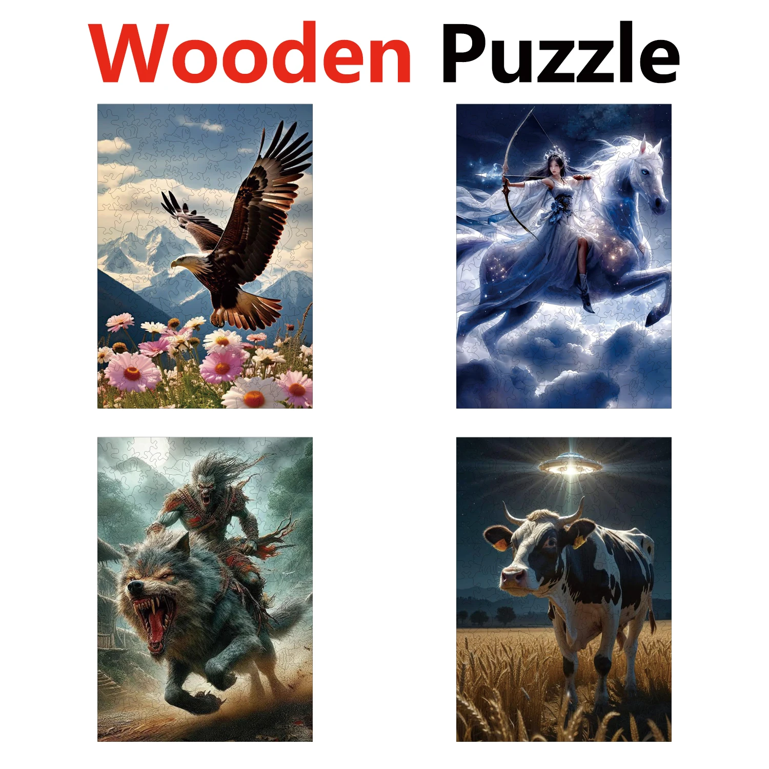 

Cattle Horses Eagles Shee Animal Puzzles High Quality Jigsaw Puzzle Wooden Puzzle Best Christmas Gift
