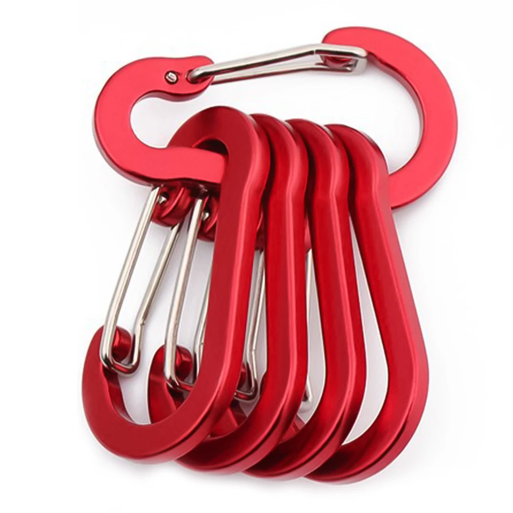 Must-have Tool For Camping Aluminum Keychain Carabiners Keychain Carabiner Set Convenient Keychain Clips Easy To Attach