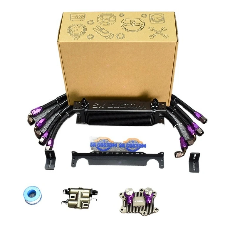 Oil Cooler Radiator Kit for Mercedes-Benz M274 Thermostat Engine Oil Cooler Kit