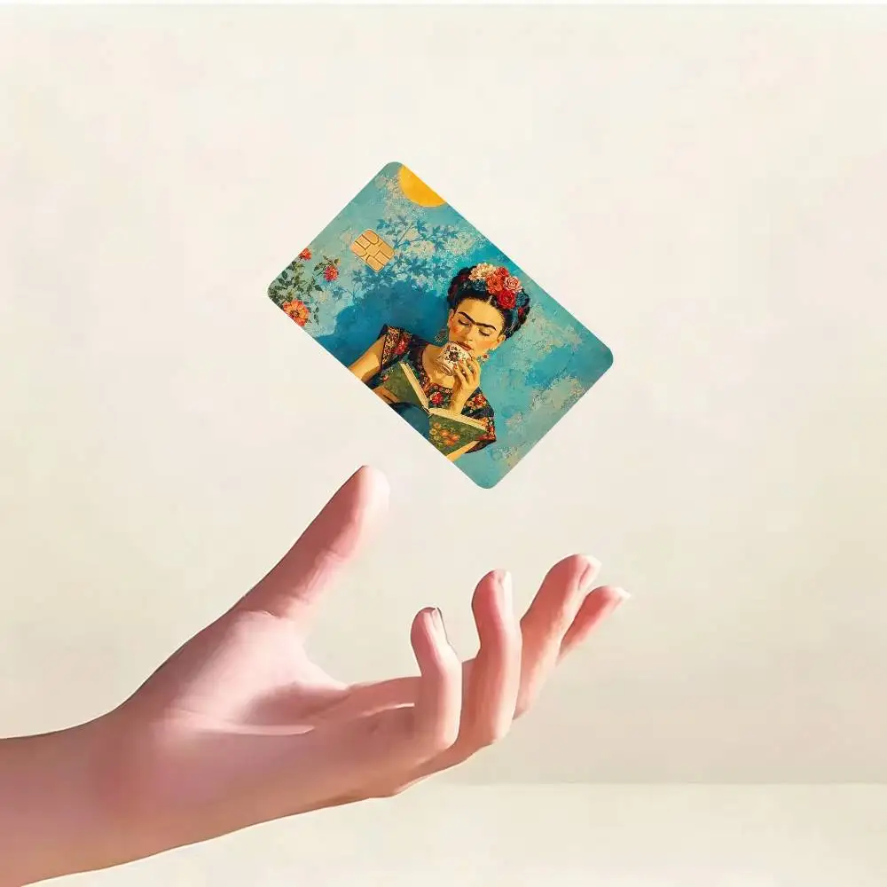 Hot F-Frida K-Kahlo Art  HD Waterproof Credit Card Stickers Silicone Decals For Chip Game Cards Gift