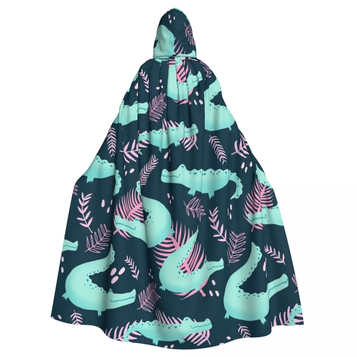 سعيد التمساح نمط طويل مقنعين عباءة الساحرة القرون الوسطى زي تأثيري كيب هالوين معطف الكبار للجنسين