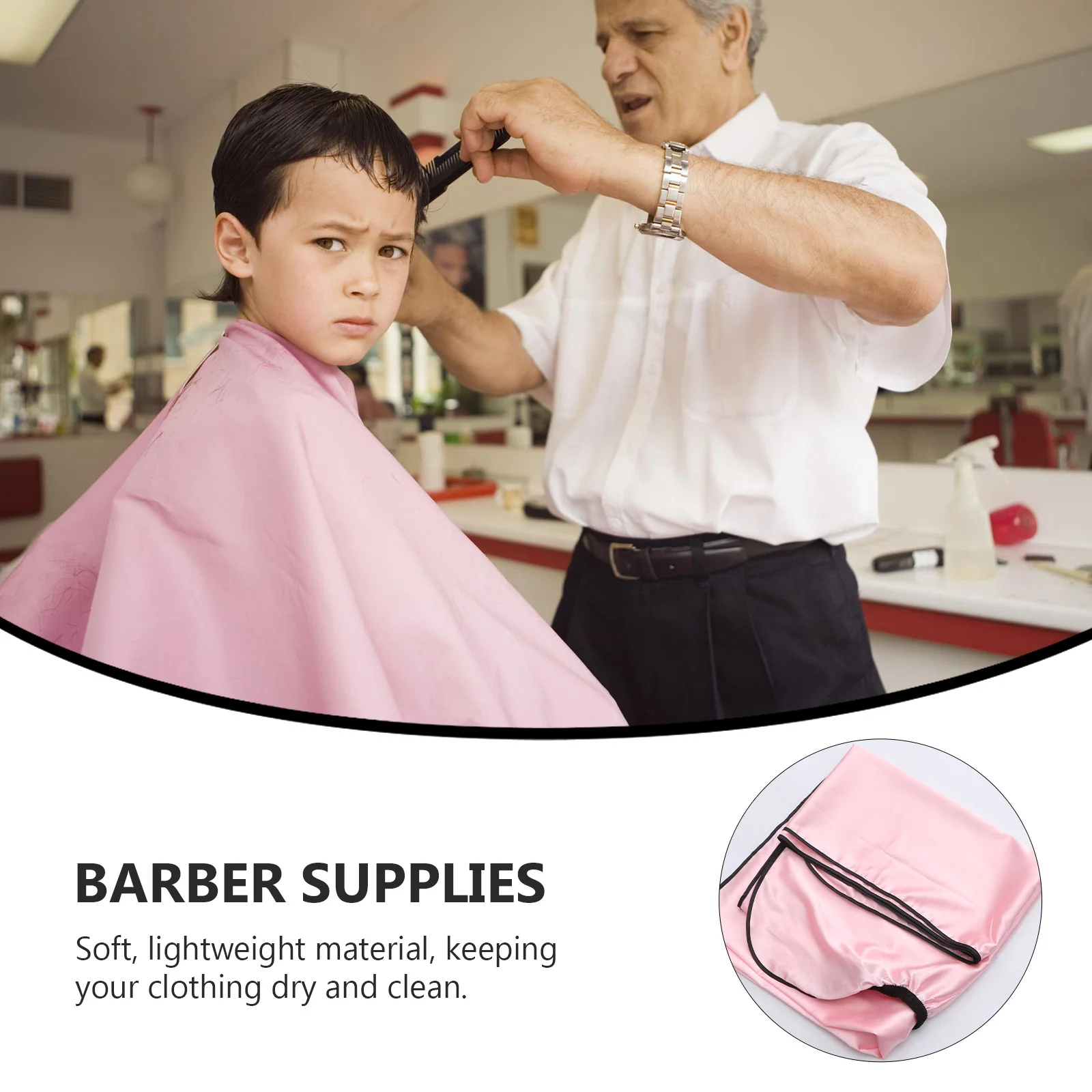 

1pc Hair Styling Apron Soft Material Easy Hairdresser Salon Home Use Haircut Perming Protect Clothing